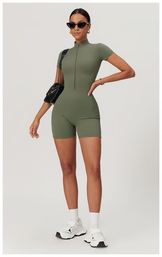 Short Sleeves Active Jumpsuit