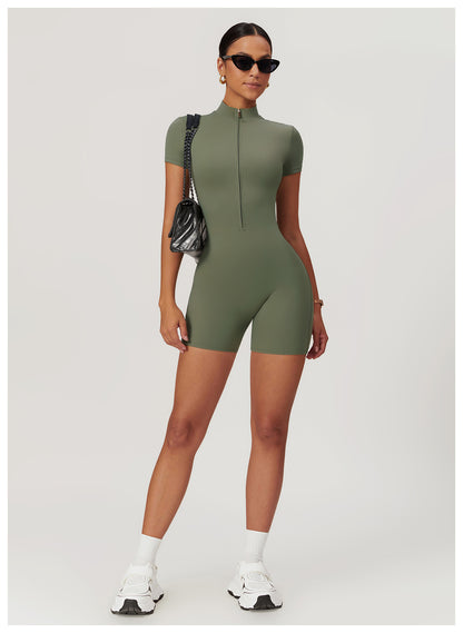 Short Sleeves Active Jumpsuit