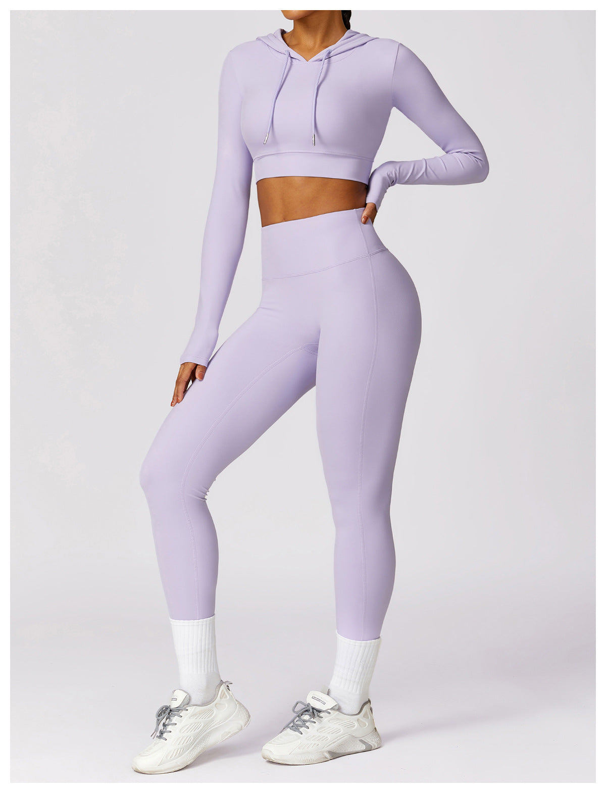 MotionLux Performance Cropped Hoodie Set