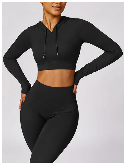 MotionLux Performance Cropped Hoodie Set