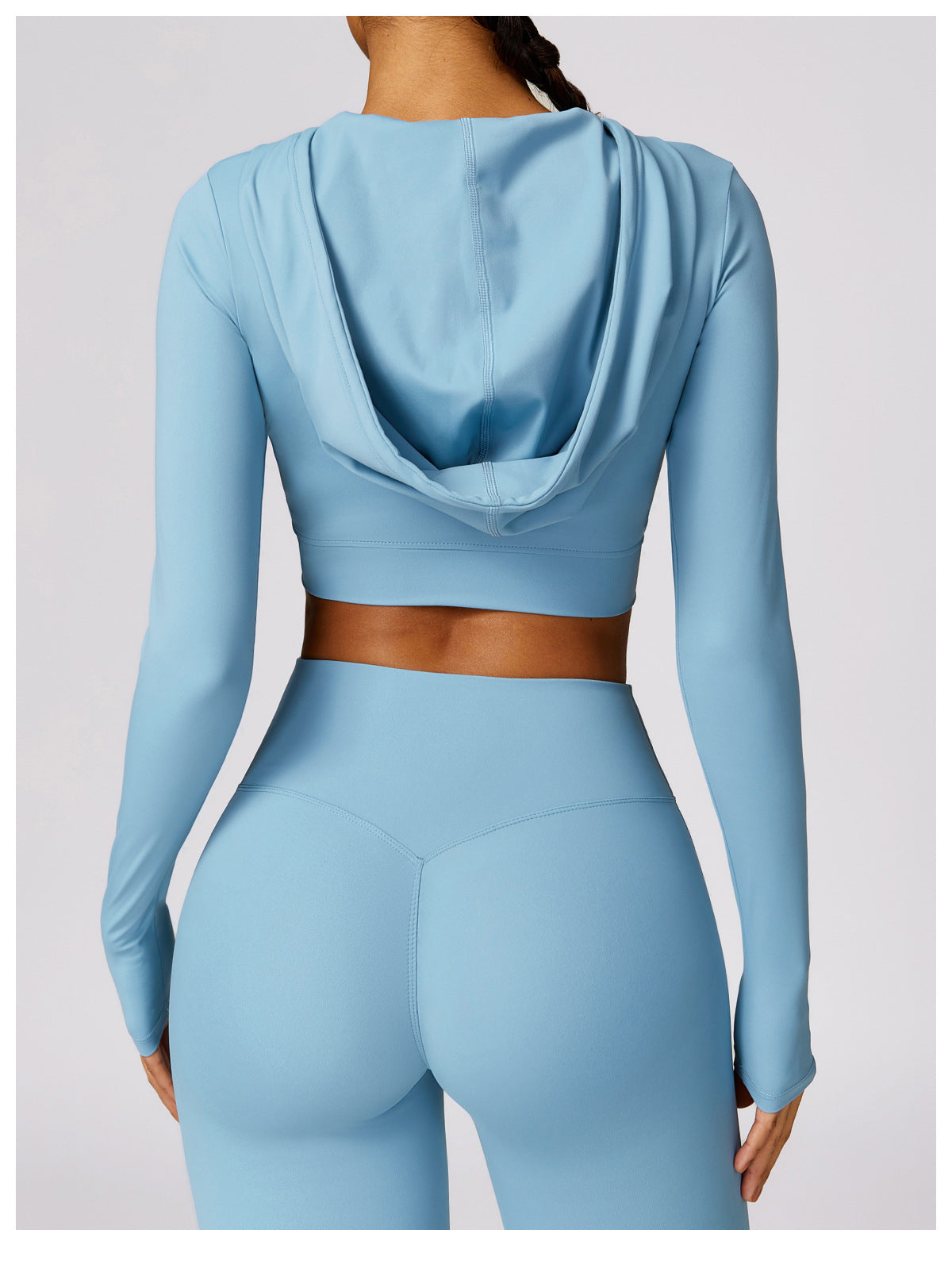 MotionLux Performance Cropped Hoodie Set