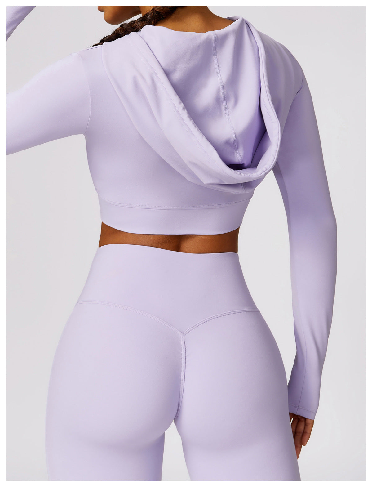 MotionLux Performance Cropped Hoodie Set