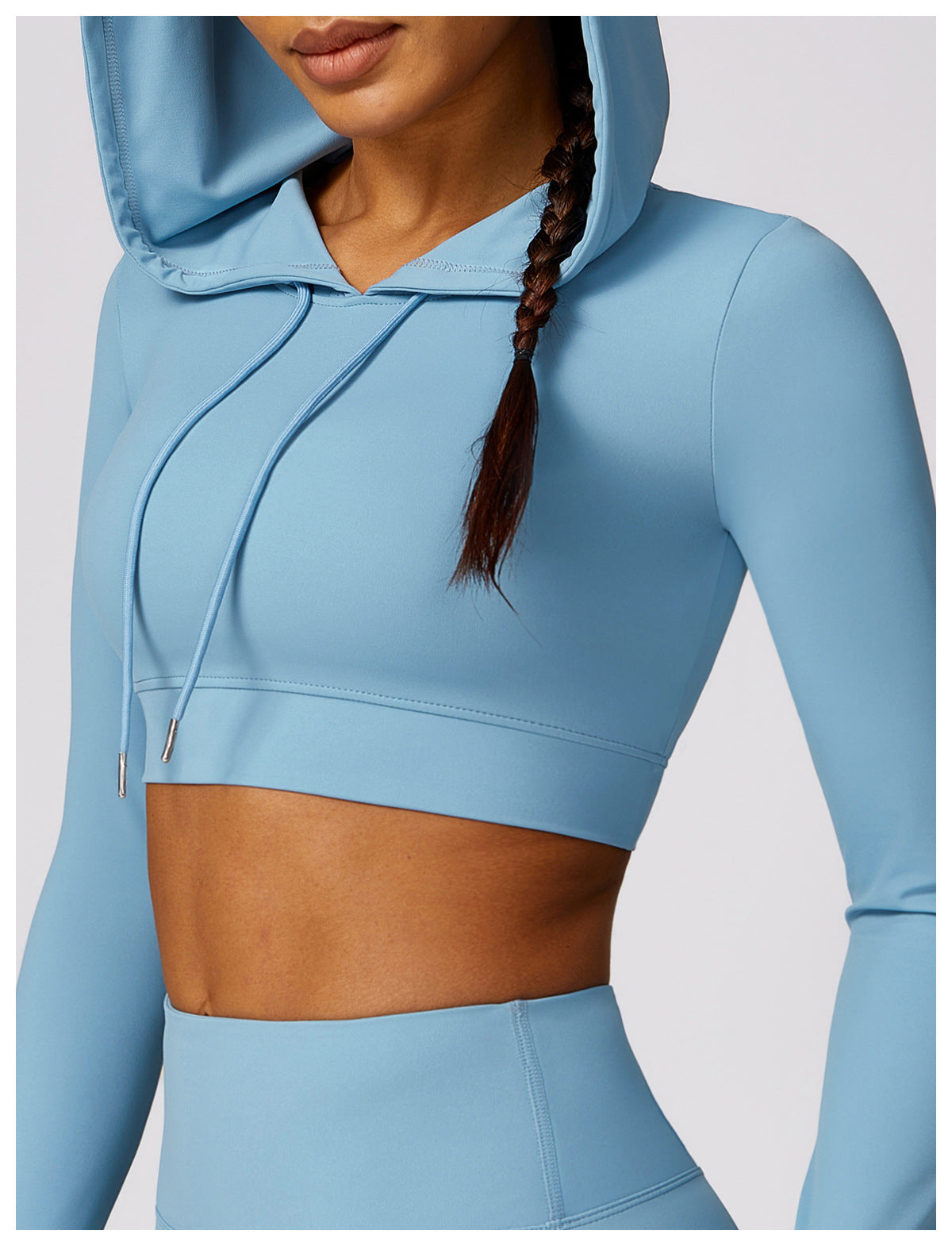 MotionLux Performance Cropped Hoodie Set