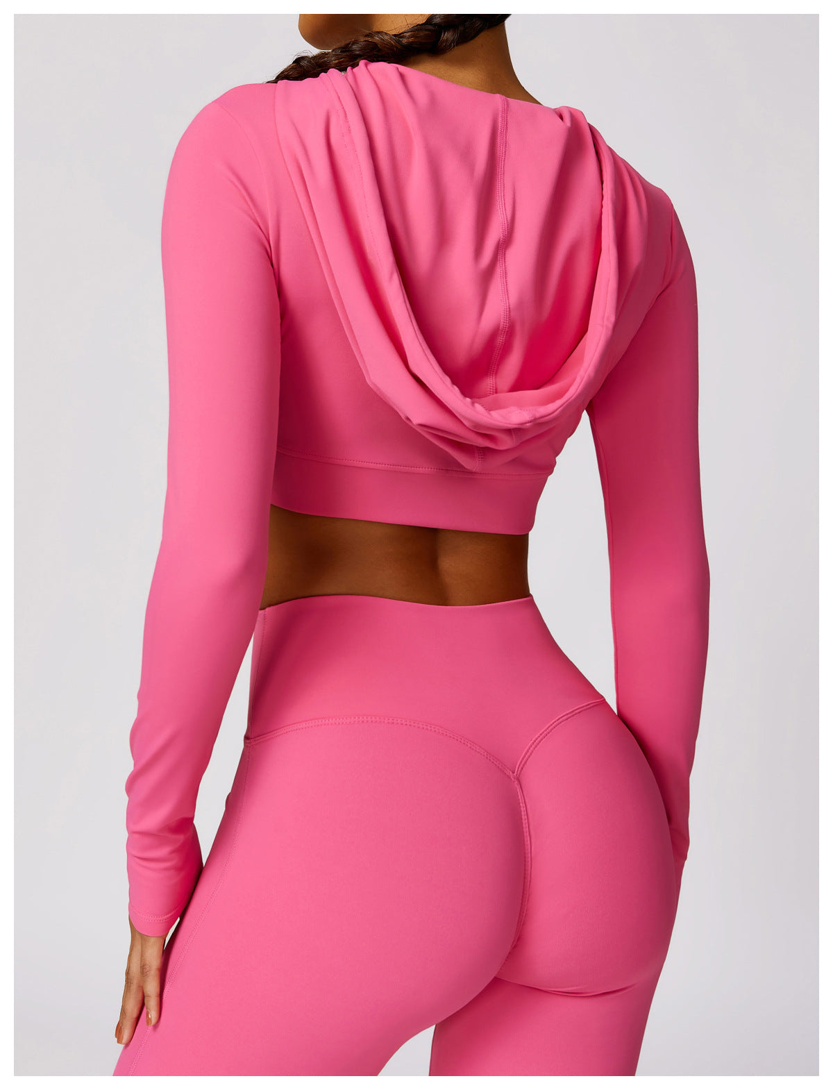 MotionLux Performance Cropped Hoodie Set