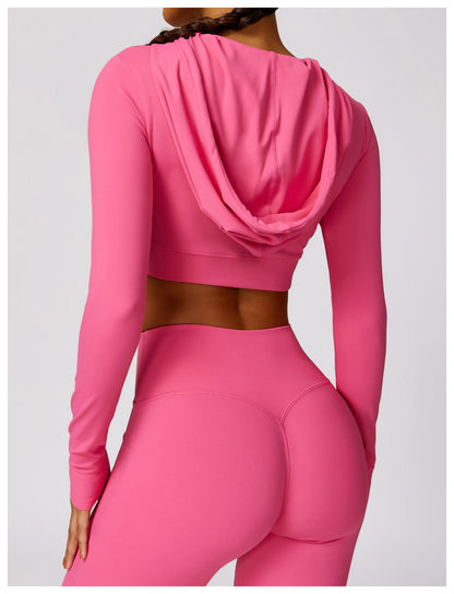 MotionLux Performance Cropped Hoodie Set