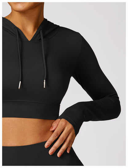 MotionLux Performance Cropped Hoodie Set