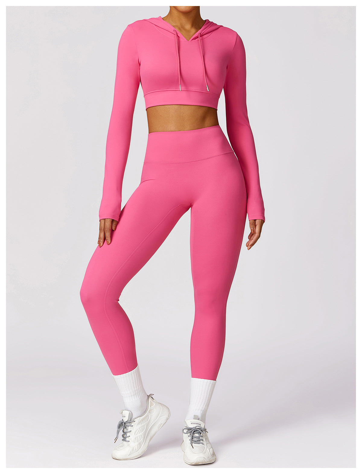 MotionLux Performance Cropped Hoodie Set